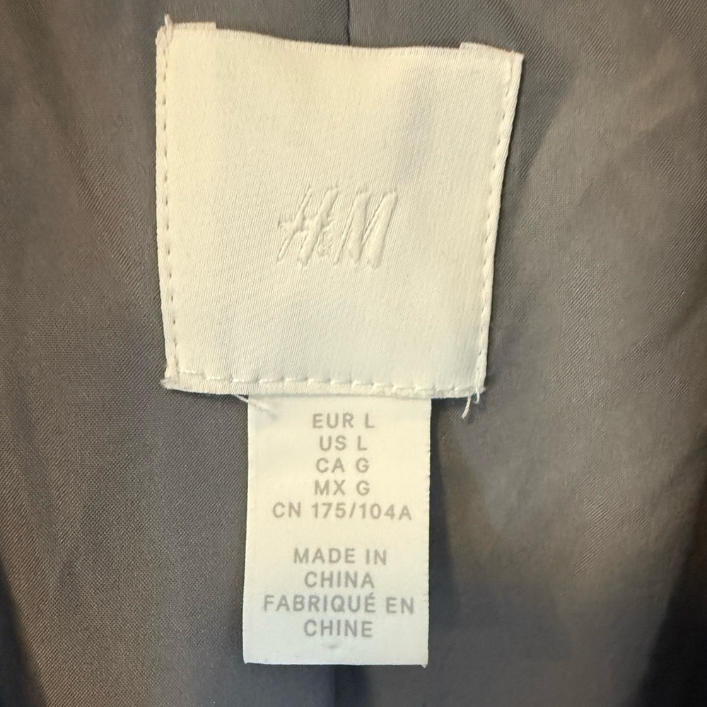 NWOT H&M Classic Oversized Grey Blazer - Picture 3 of 8